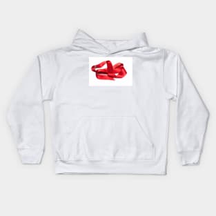 simple red ribbon roll Kids Hoodie